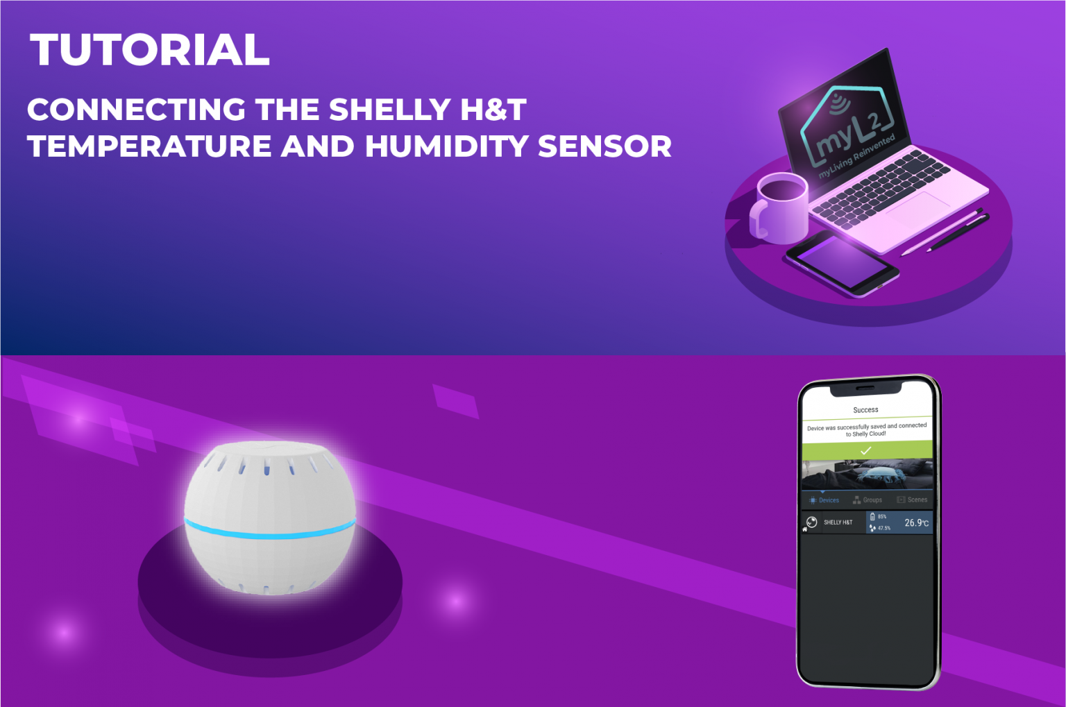 Connecting The Shelly Handt Temperature And Humidity Sensor Myl2 Connect Blog Automatizari 9365